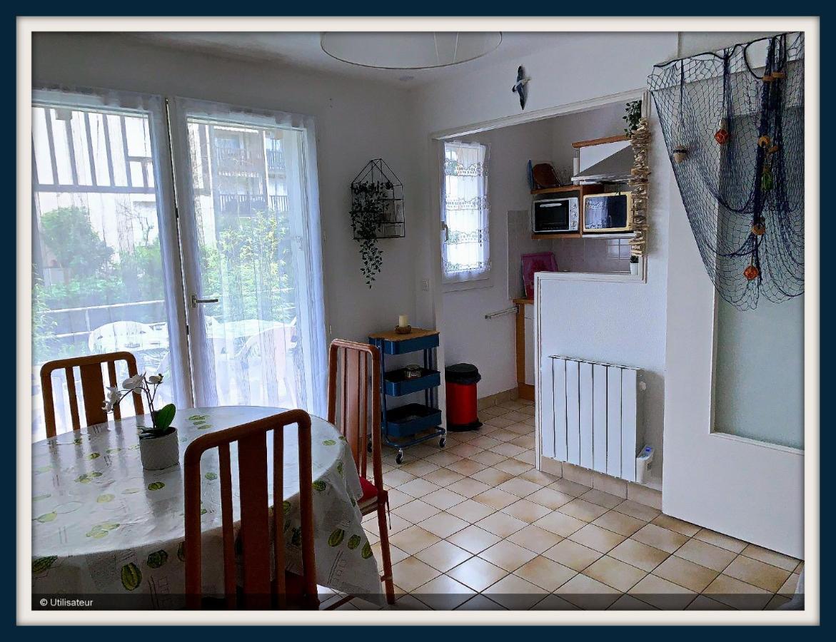 Cabourg, Appartement Plain Pied Avec Terrasse Acces Direct A La Plage Kültér fotó