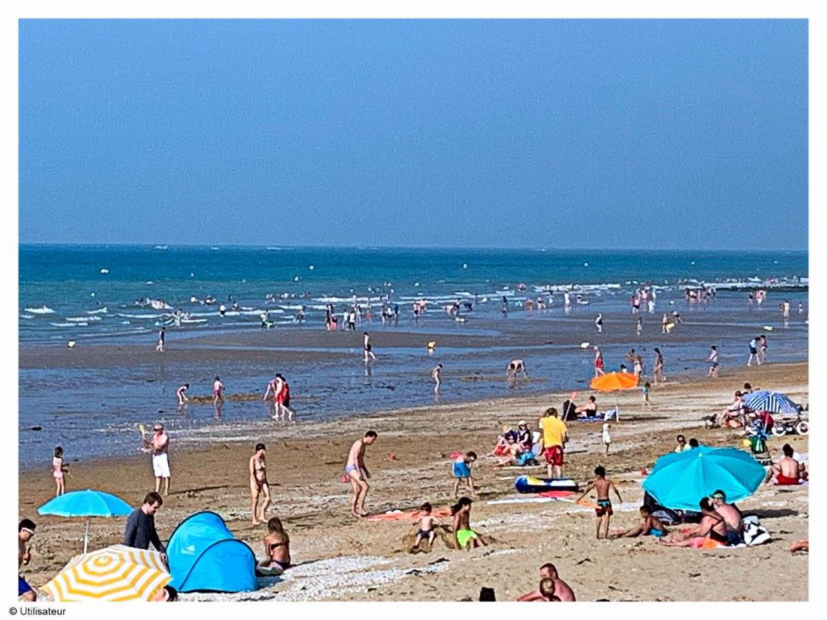 Cabourg, Appartement Plain Pied Avec Terrasse Acces Direct A La Plage Kültér fotó